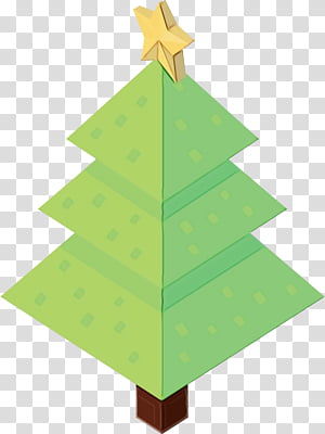 Christmas tree, Watercolor, Paint, Wet Ink, Green, Christmas Decoration, Oregon Pine, Colorado Spruce transparent background PNG clipart thumbnail