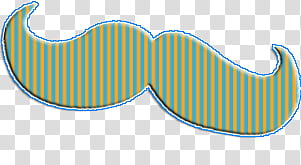 green and orange striped mustache art transparent background PNG clipart