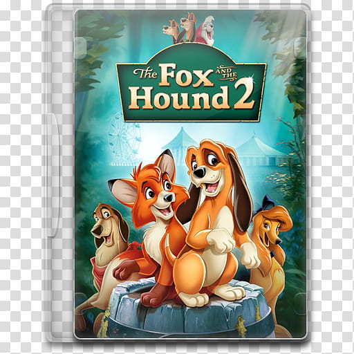 Movie Icon Mega , The Fox and the Hound , The Fox and the Hound  DVD case transparent background PNG clipart
