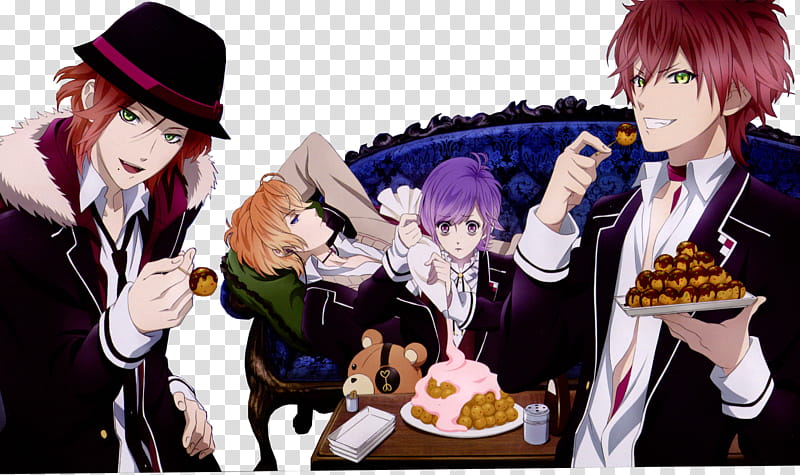 Diabolik Lovers, anime characters illustration transparent background PNG clipart