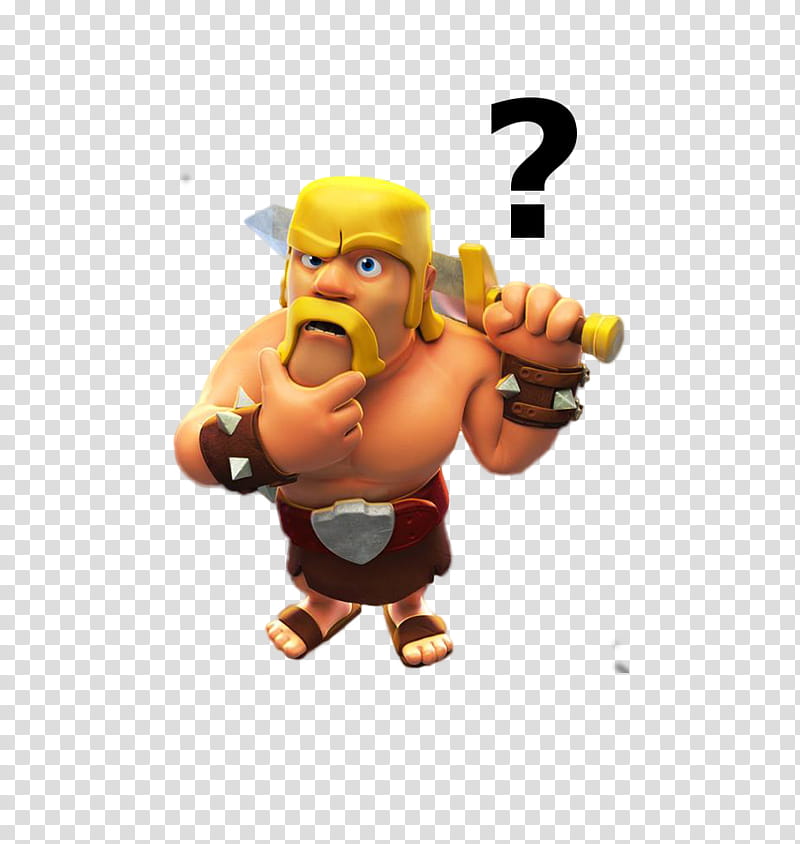 Clash Royale, Clash Of Clans, Video Games, Barbarian, Thought, Toy, Figurine, Cartoon transparent background PNG clipart