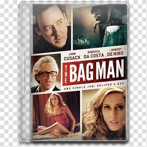 Movie Icon Mega , The Bag Man, The Bag Man DVD case transparent background PNG clipart