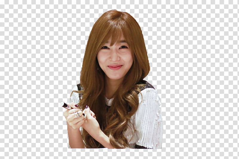 Tiffany Hwang Catbeis, smiling woman wearing white and black top transparent background PNG clipart