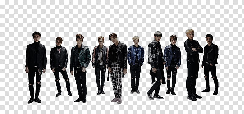EXO Render, group of male K-Pop artists transparent background PNG clipart