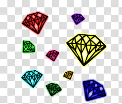 assorted-color diamonds illustration transparent background PNG clipart