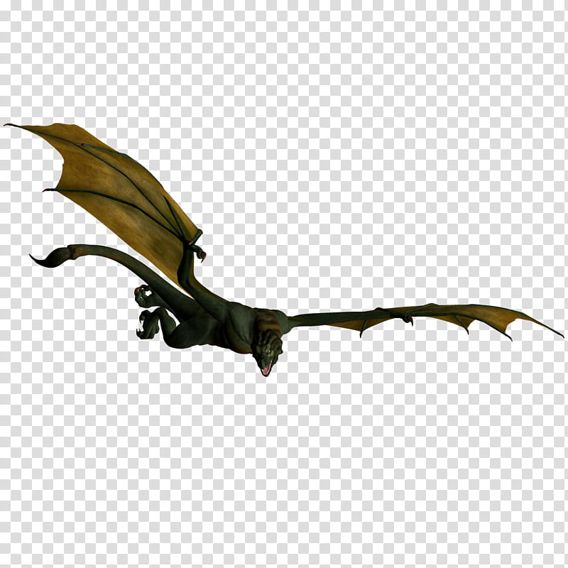 TWD The Wyvern, green brown dragon computer portrait transparent background PNG clipart