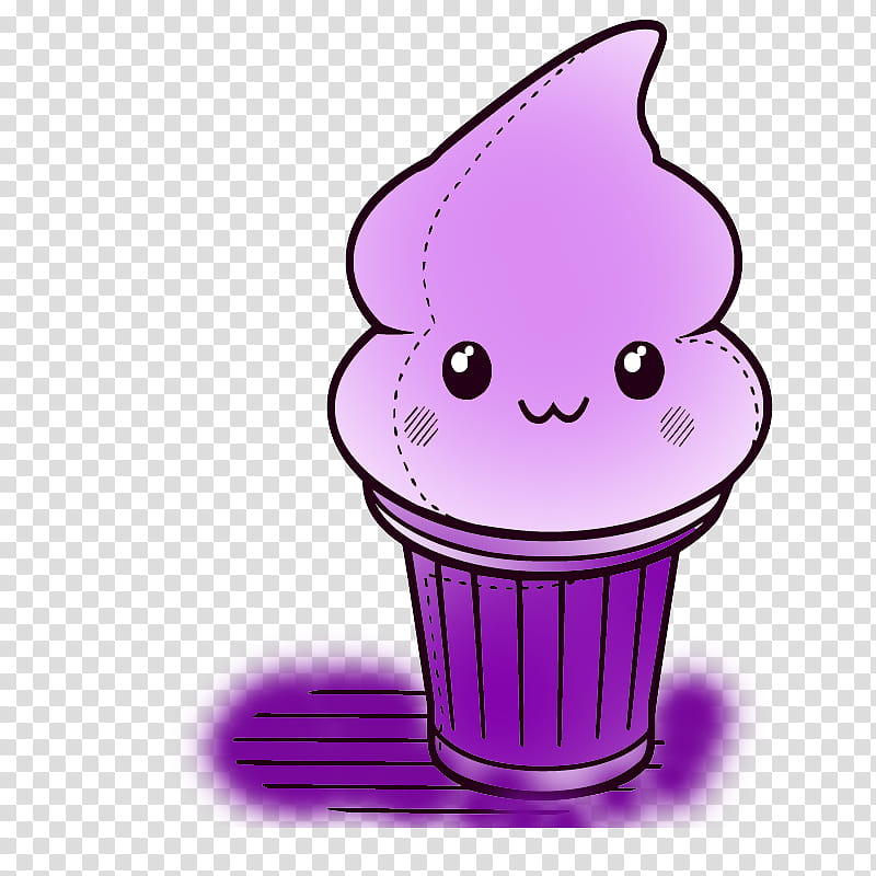 kawaii, purple ice cream illustration transparent background PNG clipart