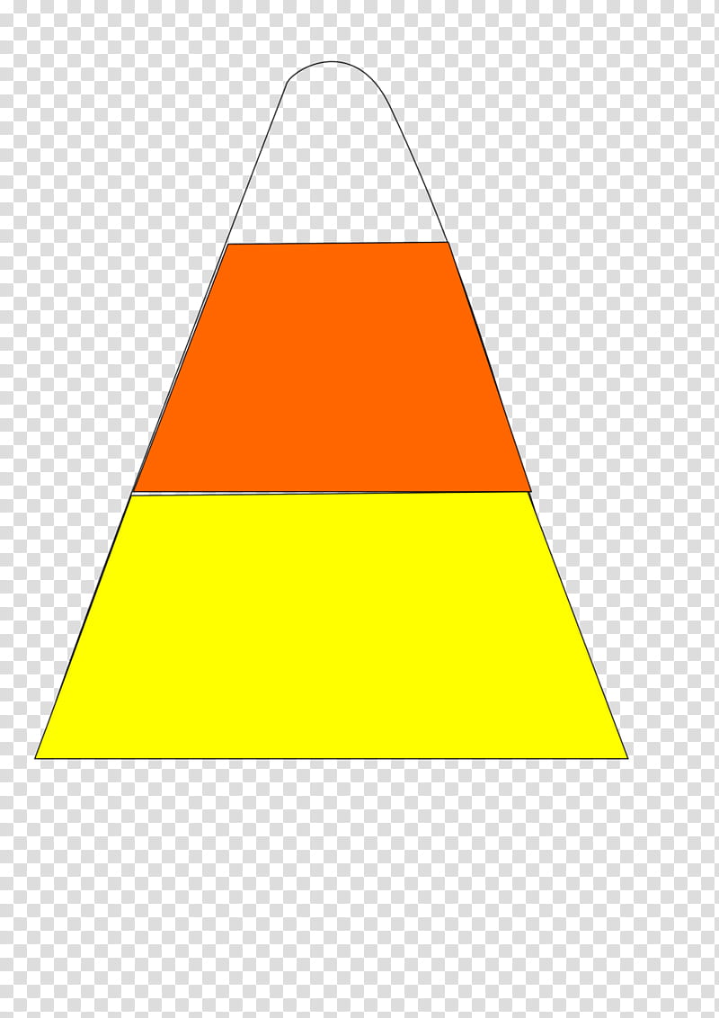 Candy Corn, Sugar, Popcorn, Yellow, Orange, Triangle, Line, Area transparent background PNG clipart