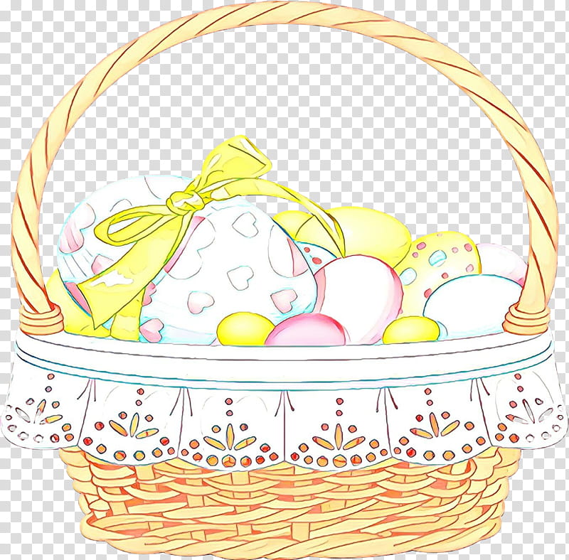 Easter egg, Cartoon, Gift Basket, Hamper, Easter
, Storage Basket, Mishloach Manot, Home Accessories transparent background PNG clipart