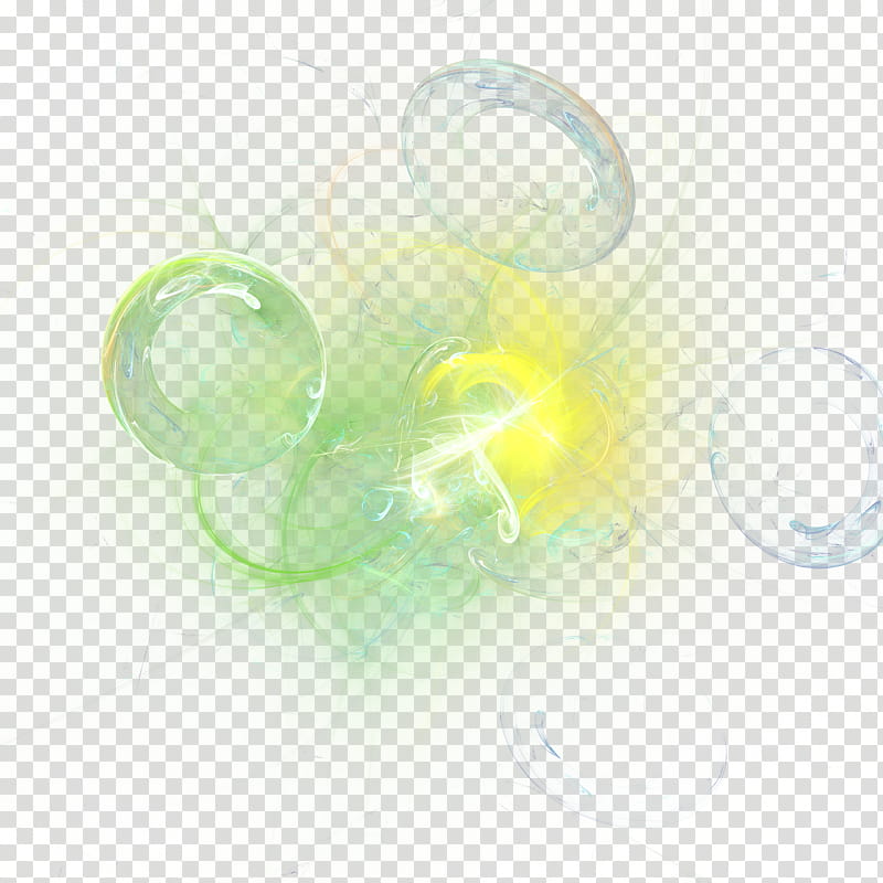 Fractal  Doughnut , green and yellow bubble painting transparent background PNG clipart