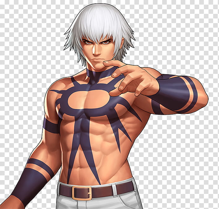 Orochi KOF  OL, white haired male character illustration transparent background PNG clipart