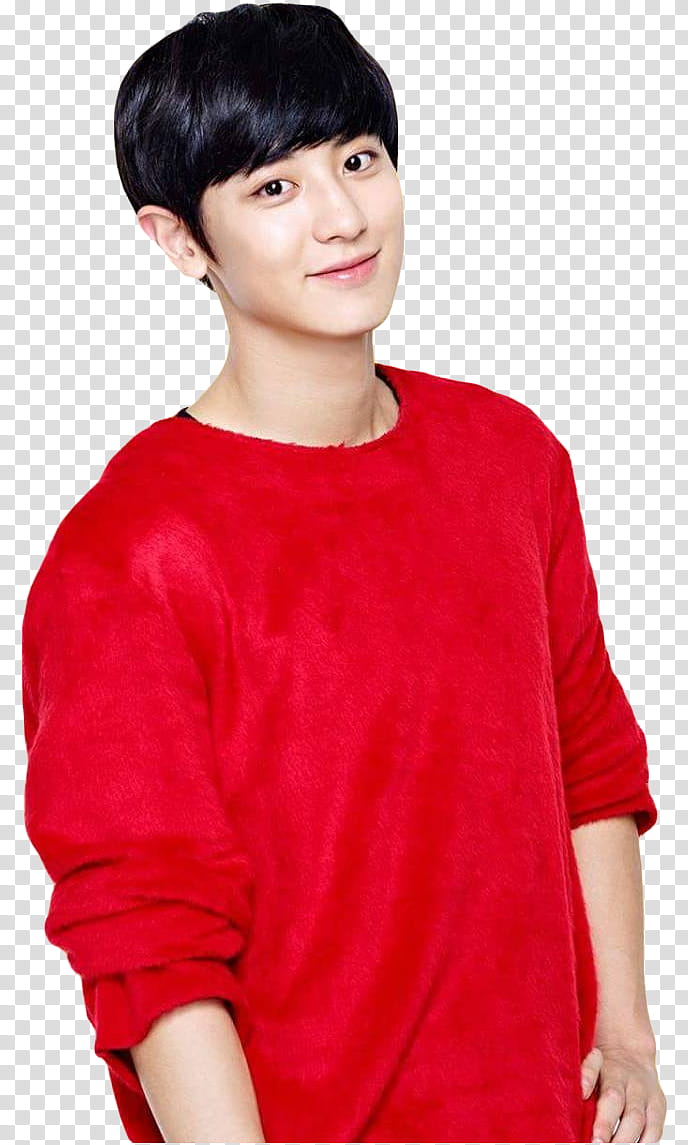 EXO Goobne Chicken, man wearing red sweatshirt transparent background PNG clipart