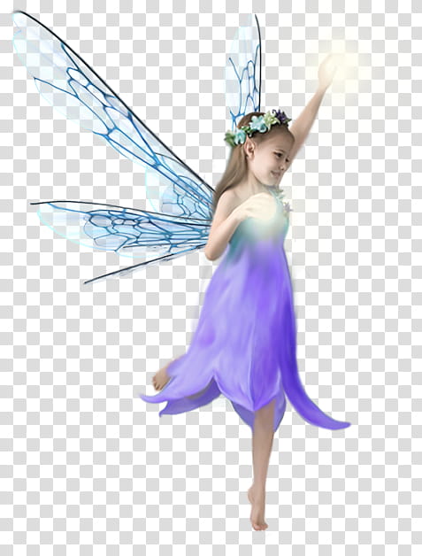 Fairies, girl fairy wearing purple dress illustration transparent background PNG clipart