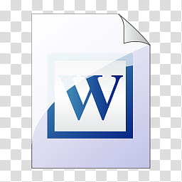 Aero, Microsoft Word icon transparent background PNG clipart