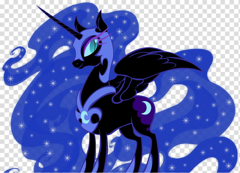 The Mare in the Moon, purple and black unicorn illustration transparent background PNG clipart