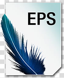 Adobe Neue Icons, EPS__, blue feather with EPS text logo illusration transparent background PNG clipart