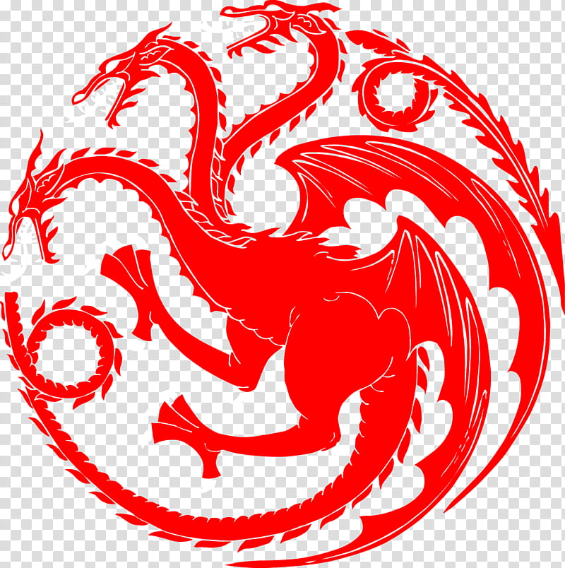 House Targaryen, red dragon illustration transparent background PNG clipart