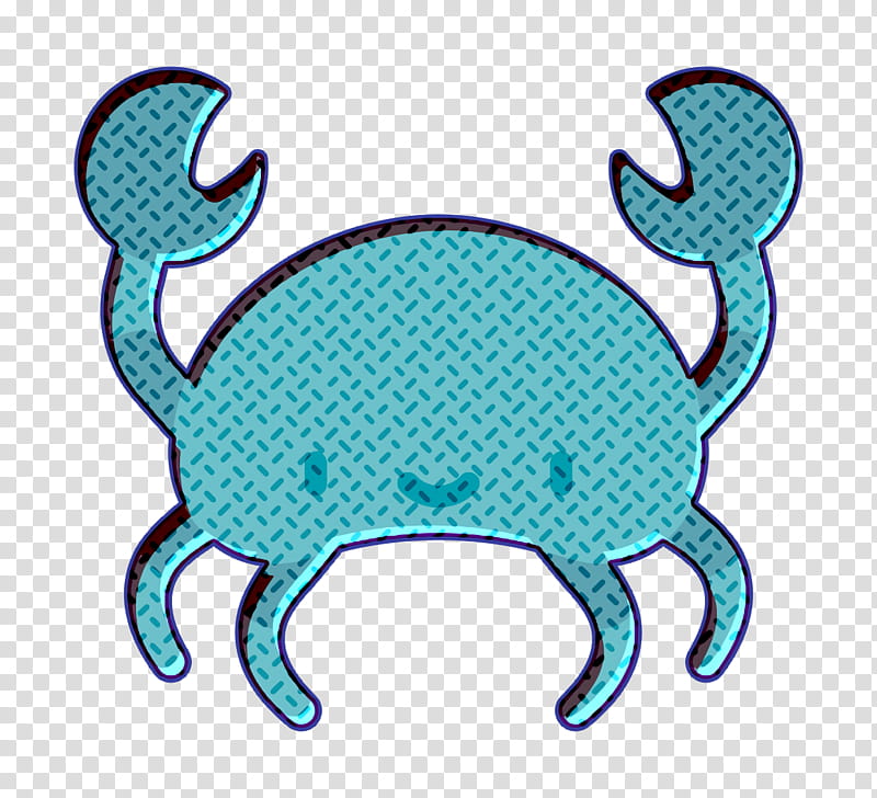 Tropical icon Crab icon, Turquoise, Line, Tail transparent background PNG clipart