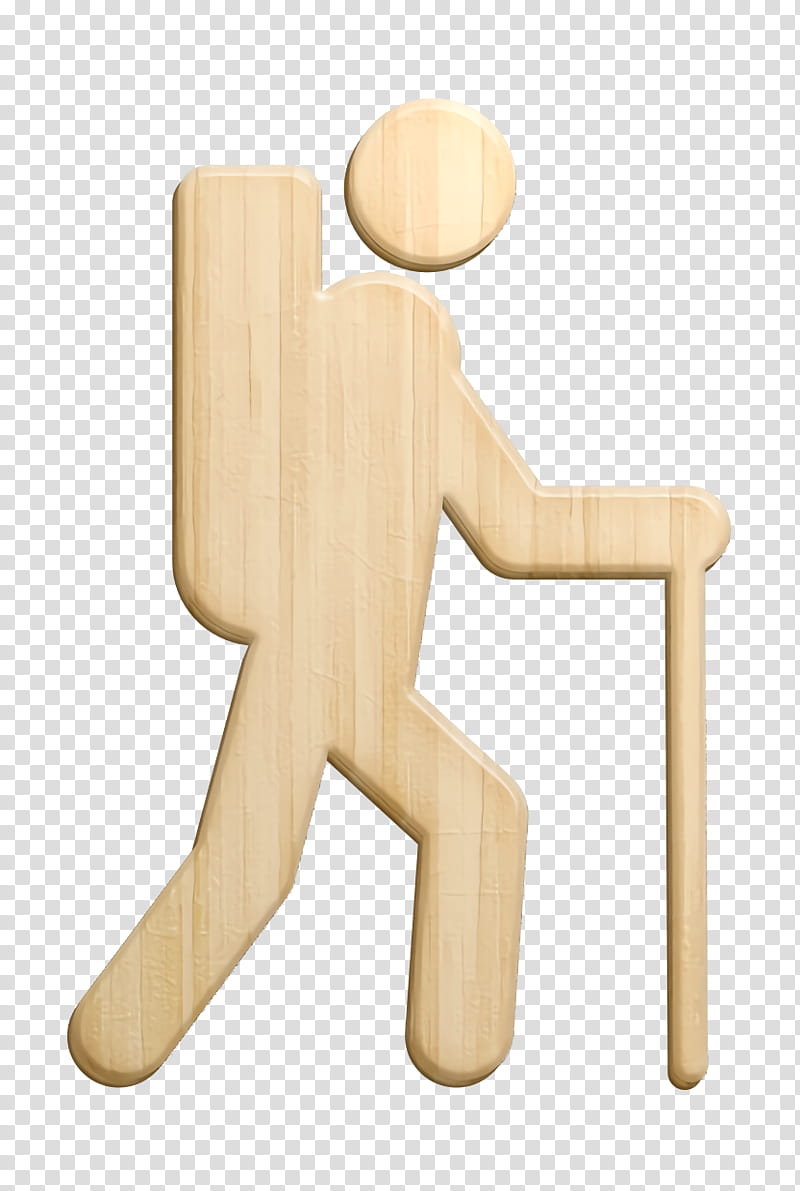 Outdoor Activities icon Walk icon Hiking icon, Wood, Table, Furniture, Sitting, Gesture, Woodworking, Symbol transparent background PNG clipart
