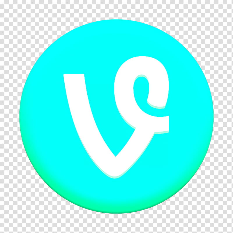 app icon logo icon media icon, Popular Icon, Social Icon, Vine Icon, Aqua, Turquoise, Circle, Teal transparent background PNG clipart