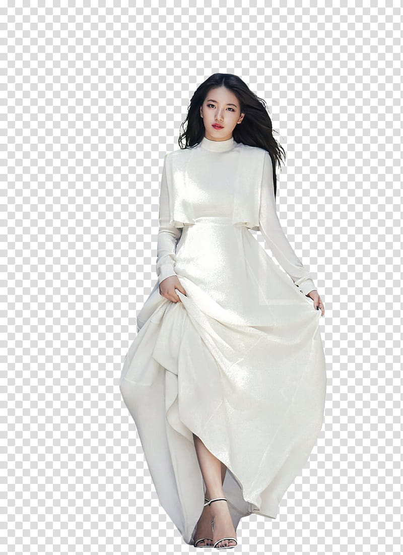 Suzy  Boom Shakalaka s, woman wearing white long-sleeved dress transparent background PNG clipart