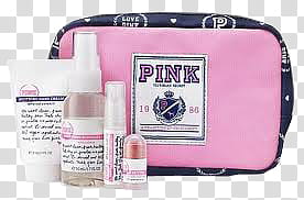 Back to school  s, pink and black Victoria's Secret bag transparent background PNG clipart