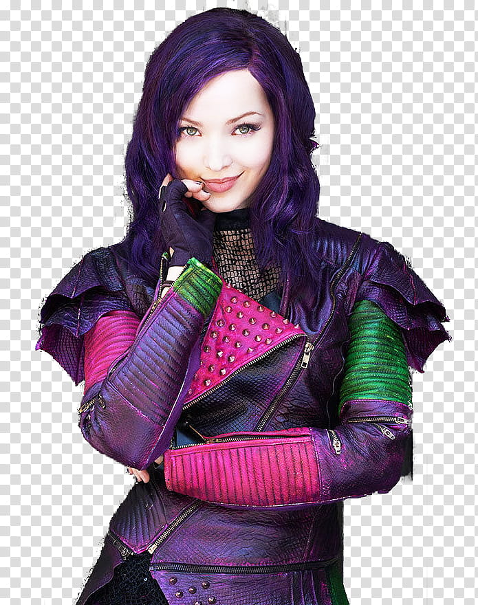 Disney Descendants Mega , woman wearing purple and green long-sleeved shirt transparent background PNG clipart