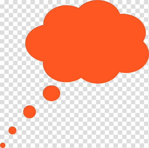 Thought Cloud, Speech Balloon, Cartoon, Comics, Dream, Comic Book, Orange, Red transparent background PNG clipart