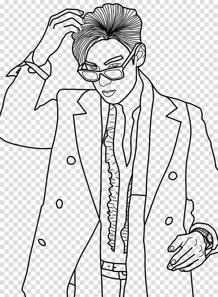 T.O.P Coloring Page transparent background PNG clipart