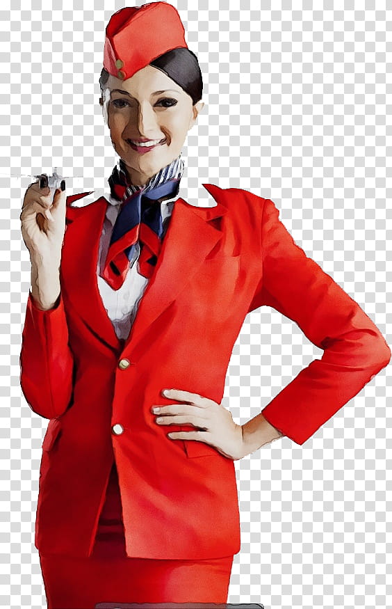 India Watercolor, Paint, Wet Ink, Flight Attendant, Aviation, Uniform, Airline, Clothing transparent background PNG clipart