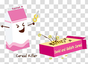 lovely IV, white and pink cereal killer box illustration transparent background PNG clipart