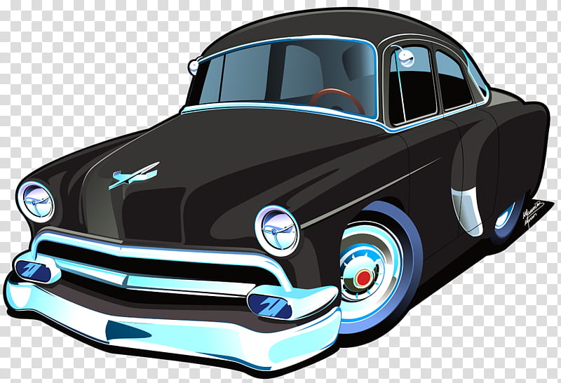 Classic Car, Volkswagen, Chevrolet Bel Air, Volkswagen Beetle, Drawing, Caricature, 1957 Chevrolet, Volkswagen Kombi transparent background PNG clipart