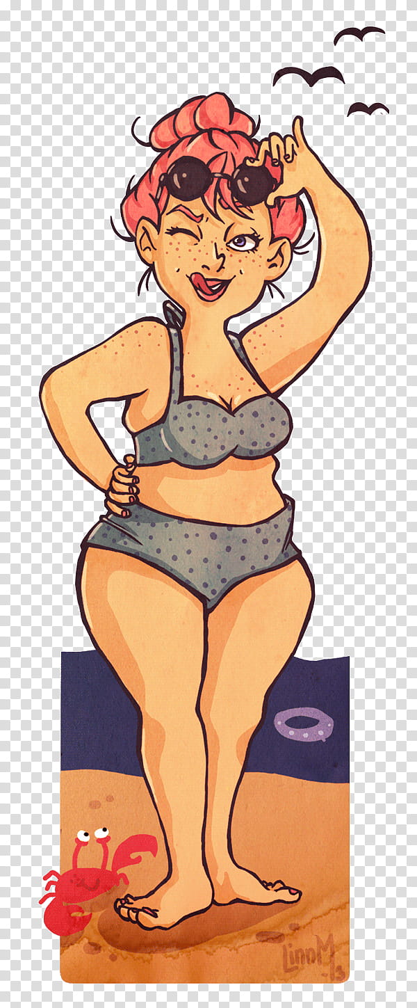Beach babe transparent background PNG clipart