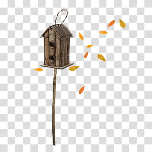 brown and gray birdhouse illustration transparent background PNG clipart