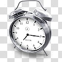 Visual Complete in, grey twin-bell alarm clock transparent background PNG clipart