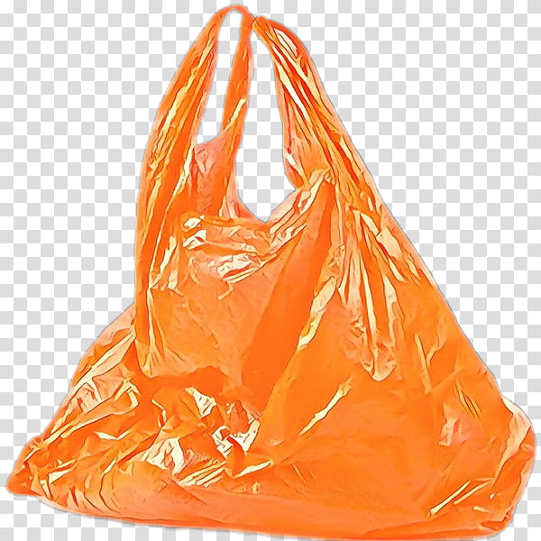 Plastic bag, Cartoon, Orange, Bin Bag, Shoulder Bag, Fashion Accessory transparent background PNG clipart