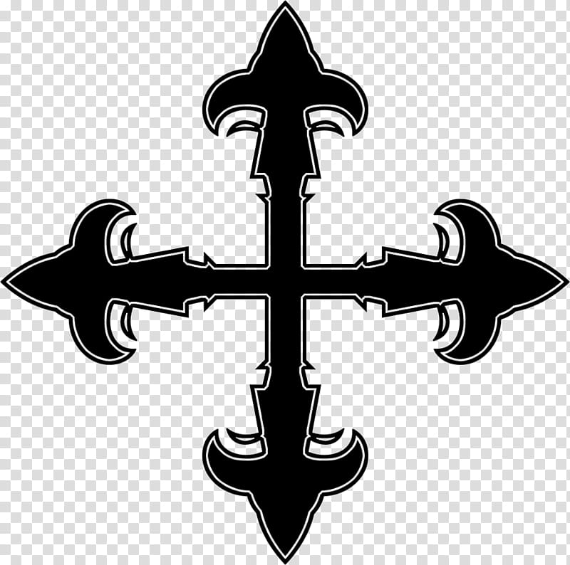 Gothic cross, black cross arrow transparent background PNG clipart