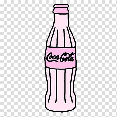 pink Coca-Cola bottle art transparent background PNG clipart