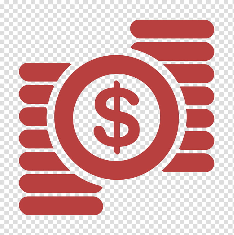 Dollar sign and piles of coins icon Money icon business icon, Office Set Icon, Logo, Symbol, Circle transparent background PNG clipart