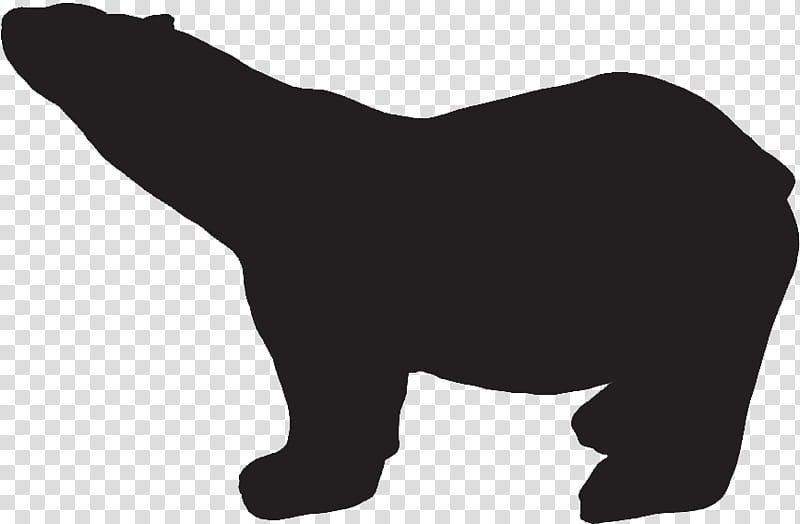 Polar Bear, Brown Bear, American Black Bear, Bear Cubs, Dog, Animal, Silhouette, Black White M transparent background PNG clipart