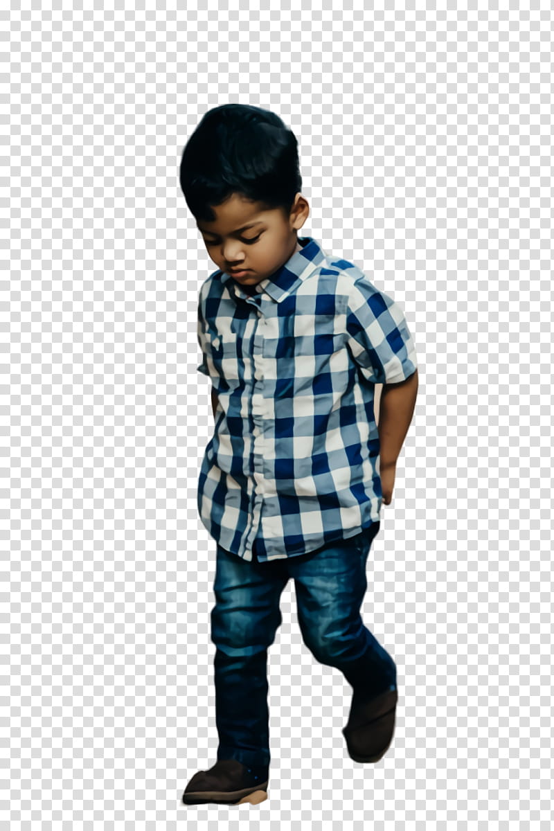 Child, Jeans, Denim, Tshirt, Boy, Outerwear, Sleeve, Tartan transparent background PNG clipart
