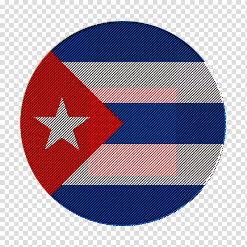 Cuba icon Countrys Flags icon, Blue, Plate, Electric Blue, Circle, Tableware, Logo transparent background PNG clipart