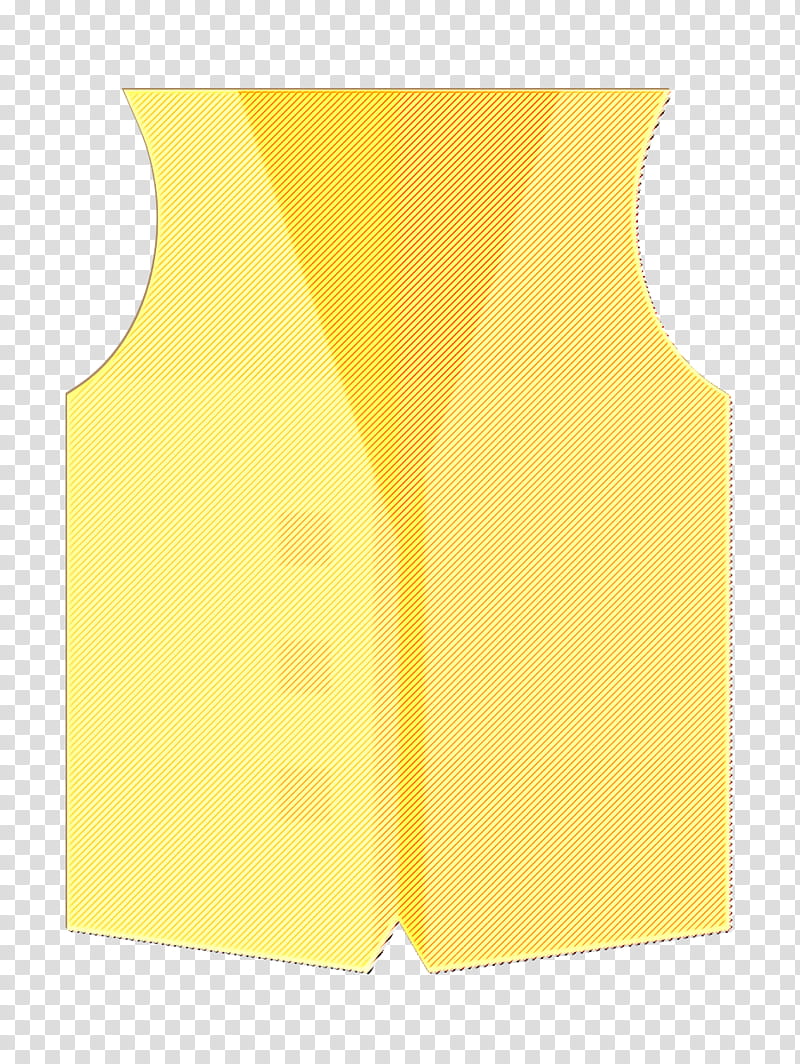 Vest icon Clothes icon, Yellow, Black, Text, Line, Symmetry, Square, Rectangle transparent background PNG clipart