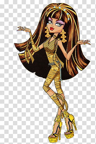 Monster High MiaMH with MilicaMH, female gold hair Bratz doll transparent background PNG clipart