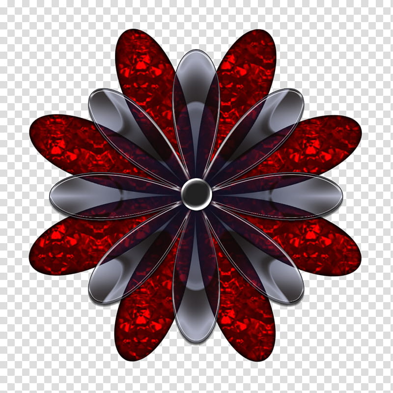 Decorative flowerses in, maroon and silver flower transparent background PNG clipart