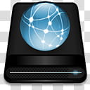 Darkness icon, NetworkDisk Btype, black and blue drive logo transparent background PNG clipart