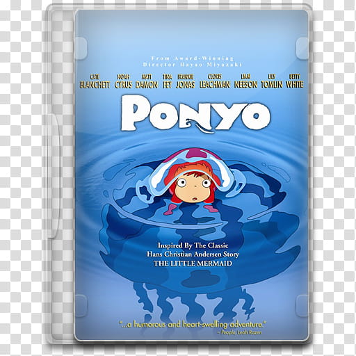 Movie Icon , Ponyo, Ponyo DVD case transparent background PNG clipart