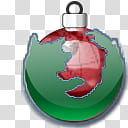 CP Christmas Object Dock, green and red round pendant transparent background PNG clipart