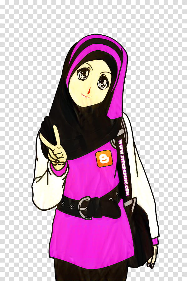 Hijab, Cartoon, Muslim, Drawing, Majalah Ana Muslim, Adik Muslim, Mashallah, Cuteness transparent background PNG clipart