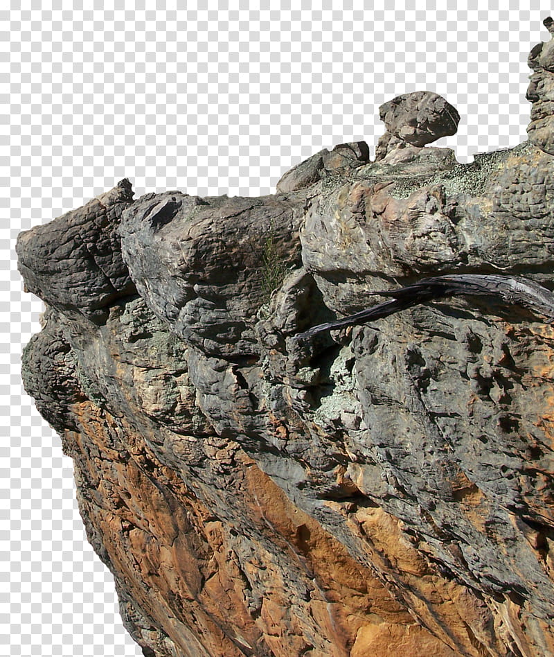 Cliff Precut , grey rock formation close-up transparent background PNG clipart